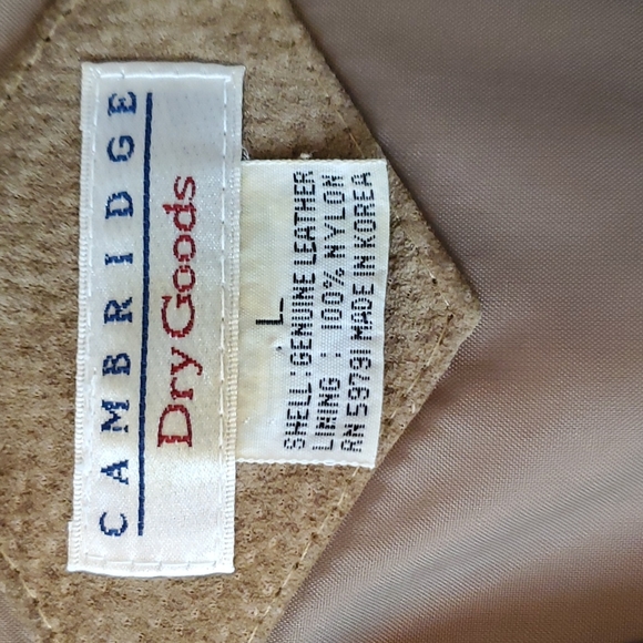 Vintage Cambridge Dry Goods Suede Leather Vest, Size L - Picture 5 of 10